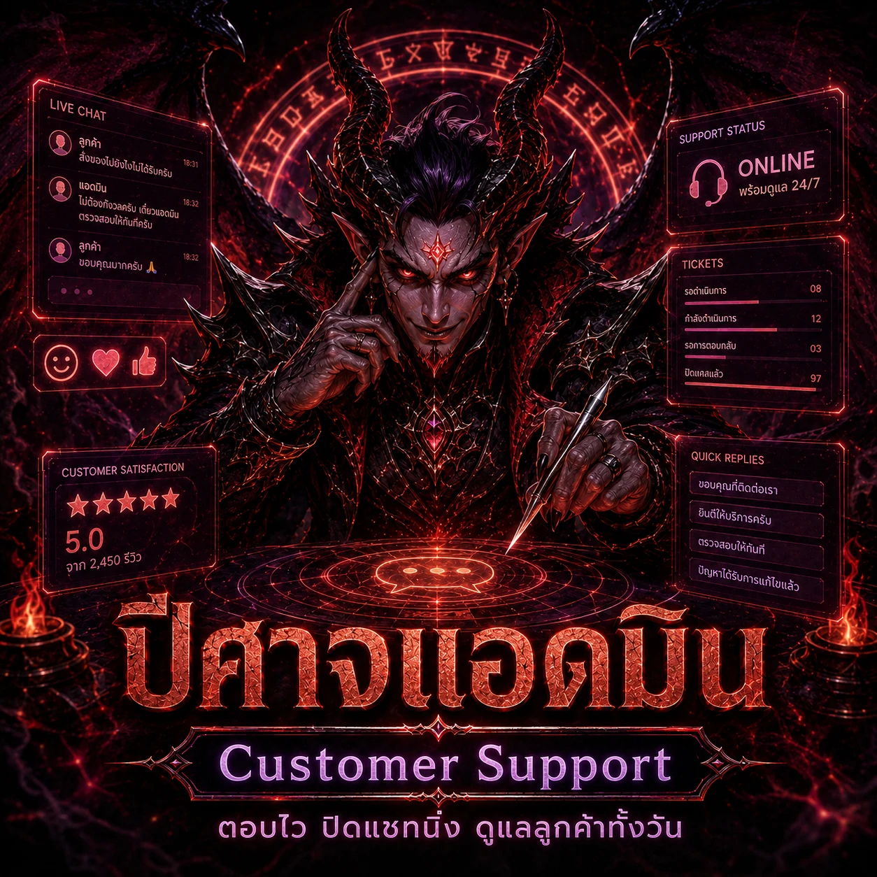 Customer Support & แอดมิน