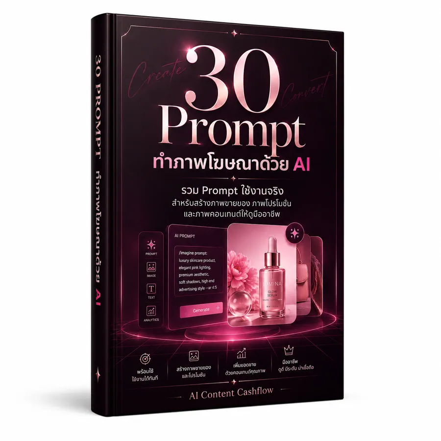 30 Prompt ทำภาพโฆษณาด้วย AI