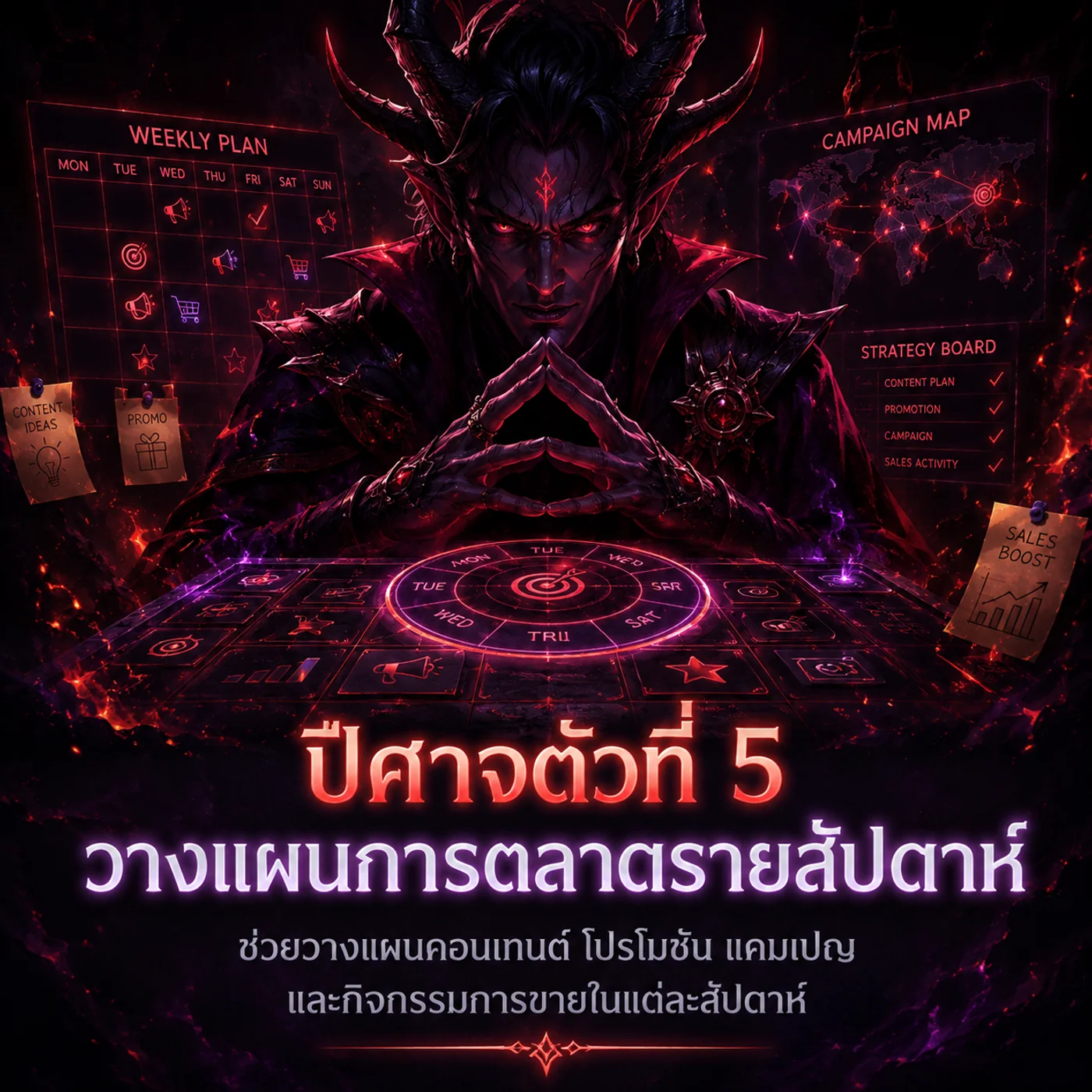 ปีศาจตัวที่ 5 — วางแผนการตลาดรายสัปดาห์